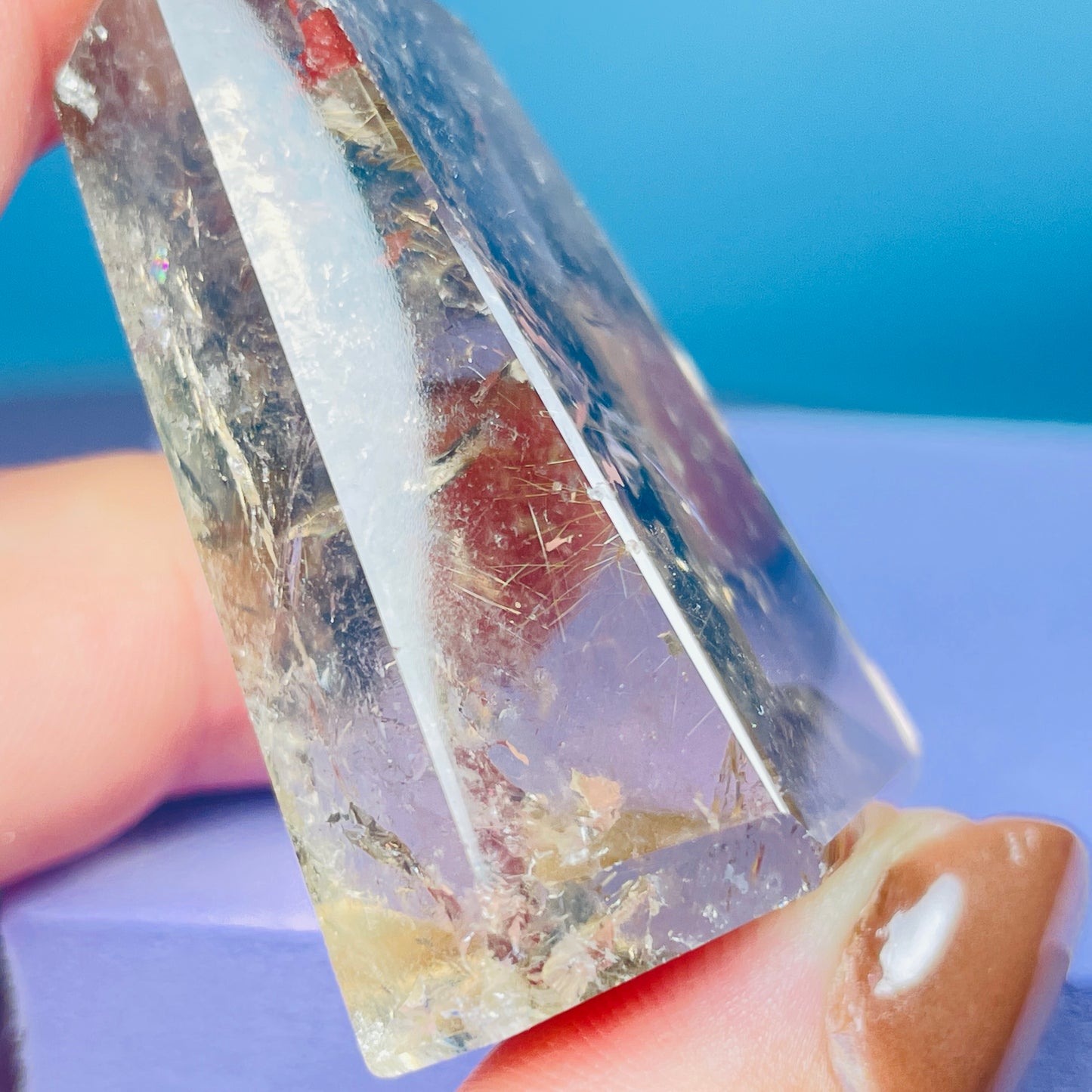 Rutilated Smoky Quartz Small Tower (Video)