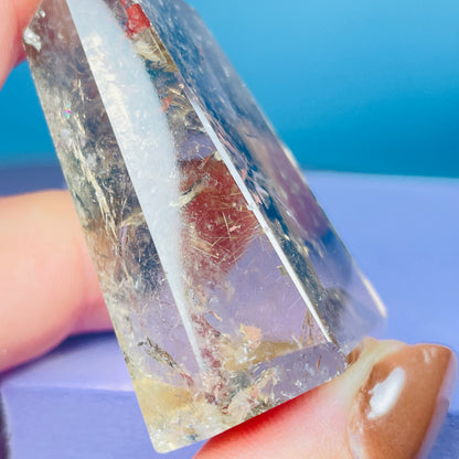 Rutilated Smoky Quartz Small Tower (Video)