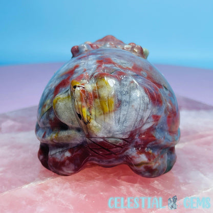 Ocean Jasper 'Pixiu' Dragon Frog Carving