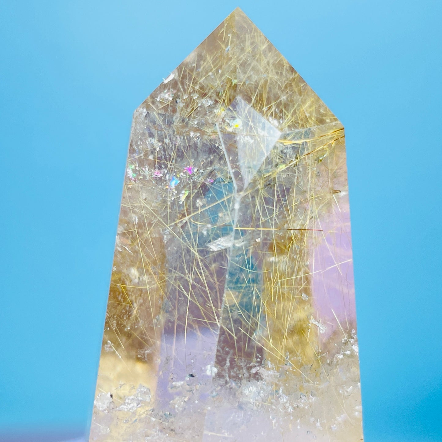 Rutilated Smoky Quartz Small Tower (Video)