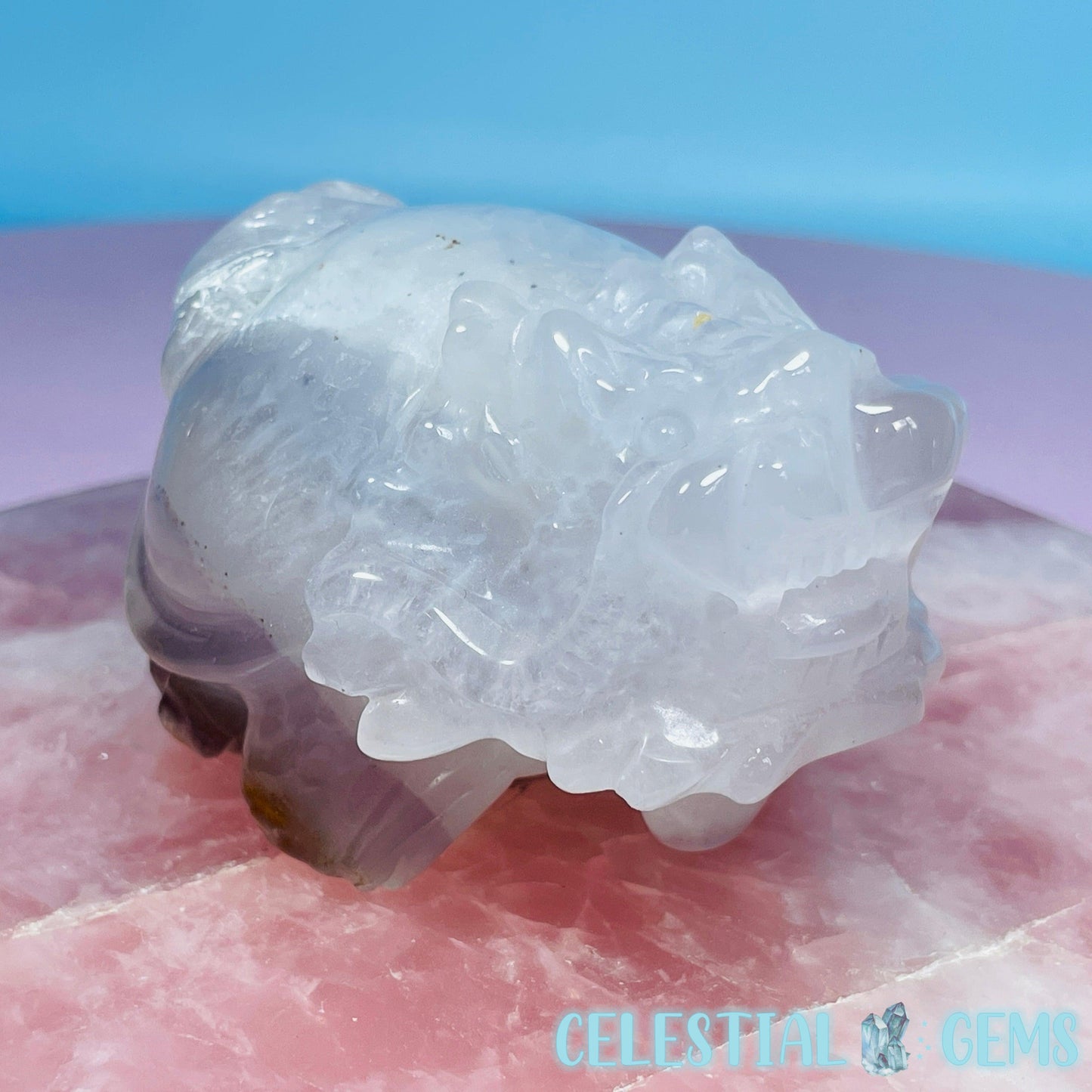 Agate 'Pixiu' Dragon Frog Carving