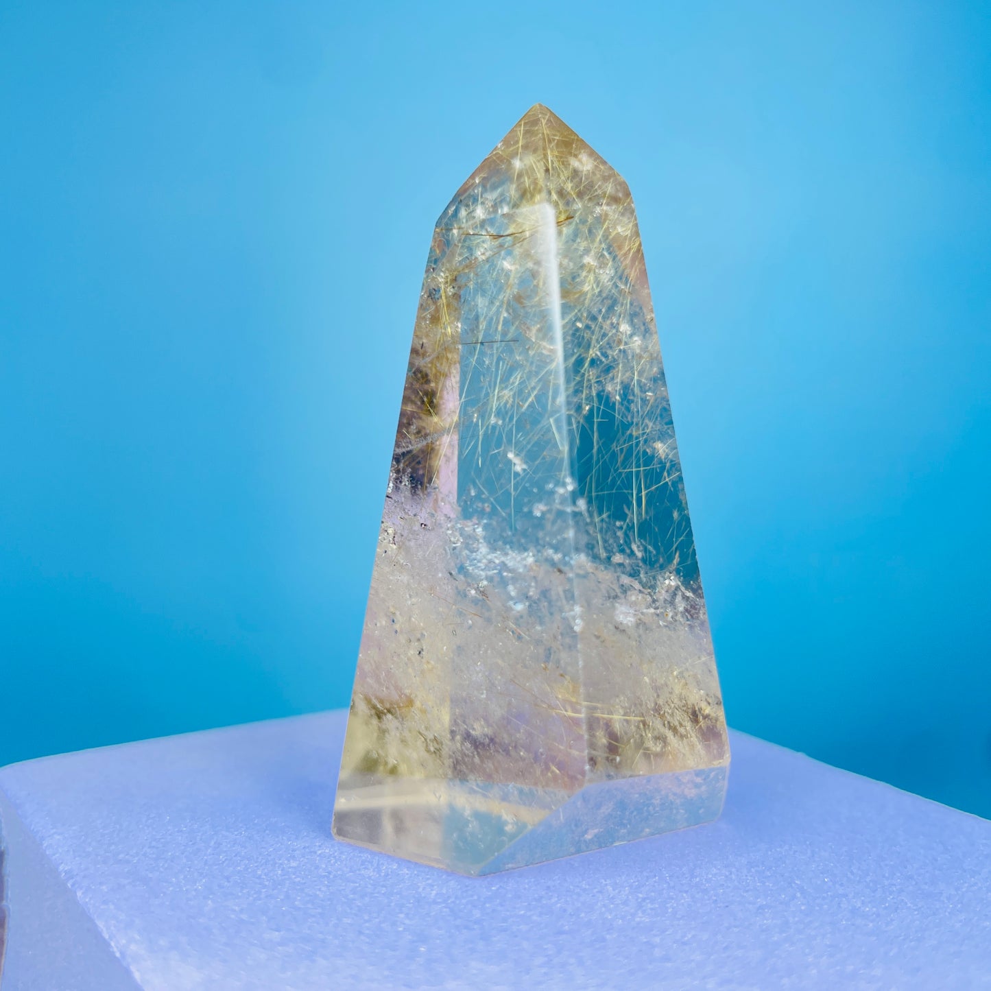 Rutilated Smoky Quartz Small Tower (Video)