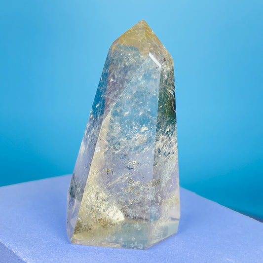 Rutilated Smoky Quartz Small Tower (Video)