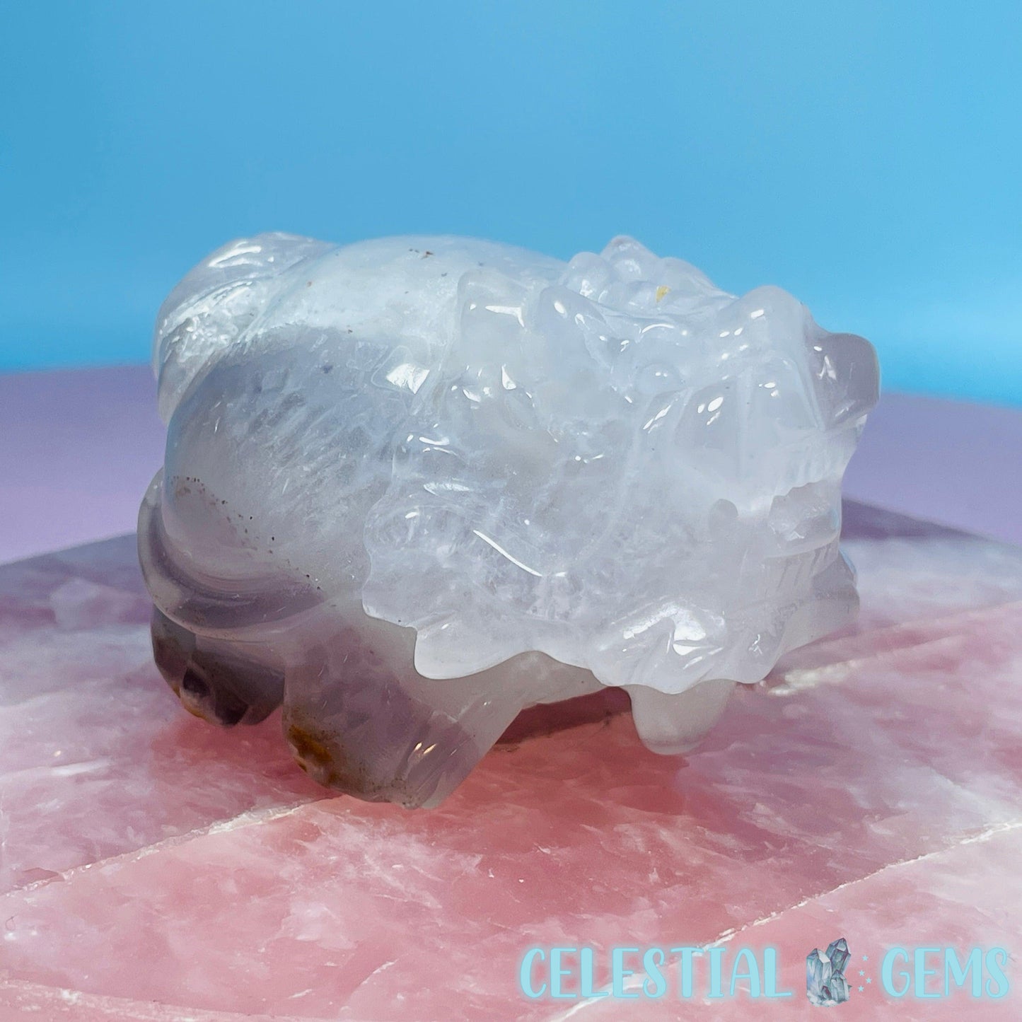 Agate 'Pixiu' Dragon Frog Carving