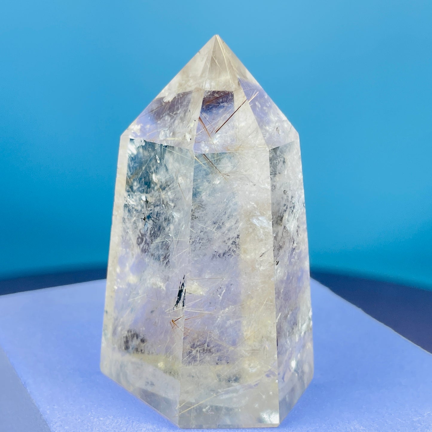 Rutilated Smoky Quartz Small Tower (Video)