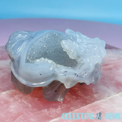 Druzy Agate 'Pixiu' Dragon Frog Carving