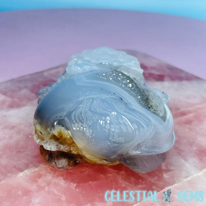 Druzy Agate 'Pixiu' Dragon Frog Carving