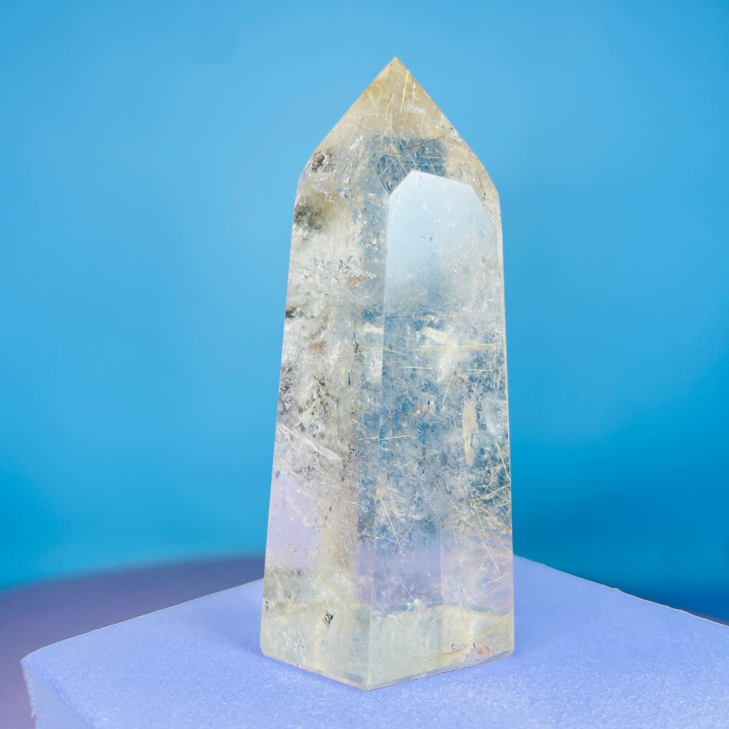 Rutilated Smoky Quartz Small Tower (Video)