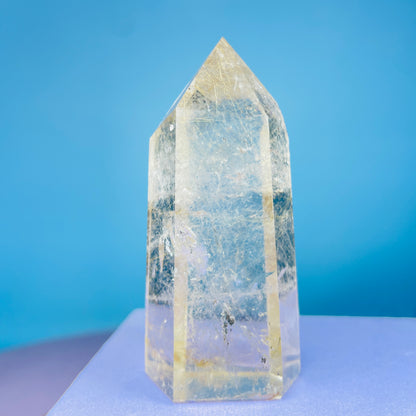 Rutilated Smoky Quartz Small Tower (Video)