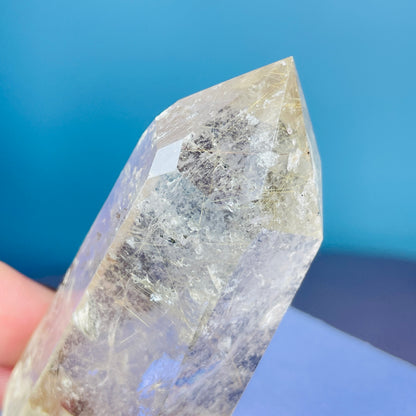 Rutilated Smoky Quartz Small Tower (Video)