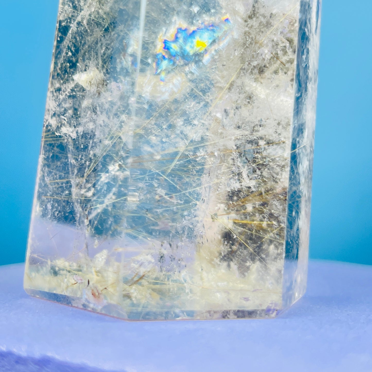 Rutilated Smoky Quartz Small Tower (Video)