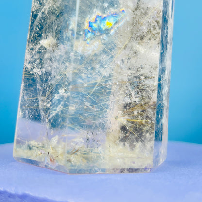 Rutilated Smoky Quartz Small Tower (Video)