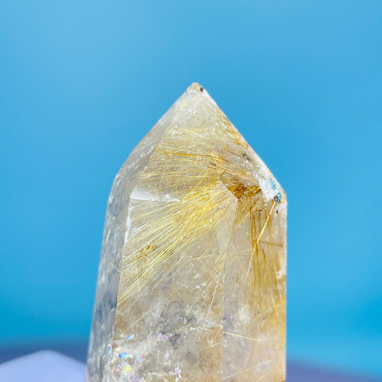 Rutilated Smoky Quartz Small Tower (Video)