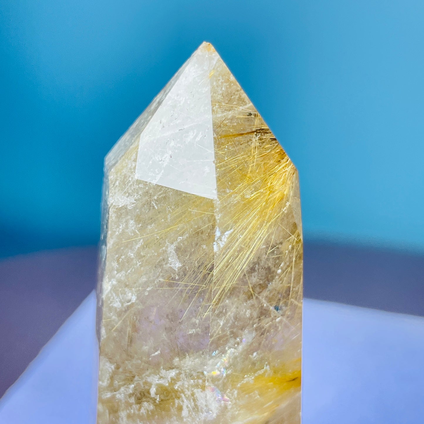 Rutilated Smoky Quartz Small Tower (Video)