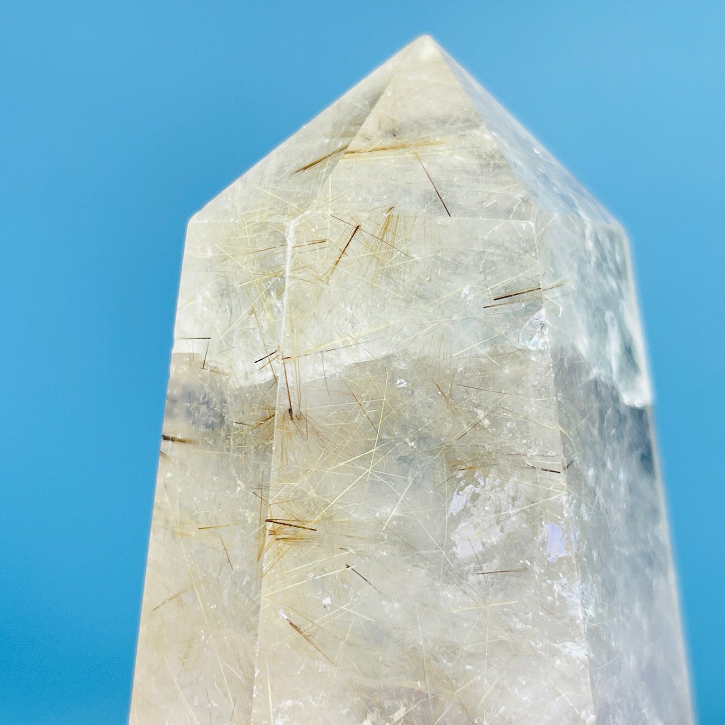 Rutilated Smoky Quartz Small Chunky Tower (Video)