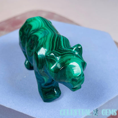 Malachite Bear Small Carving