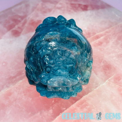 Blue Apatite 'Pixiu' Dragon Frog Carving