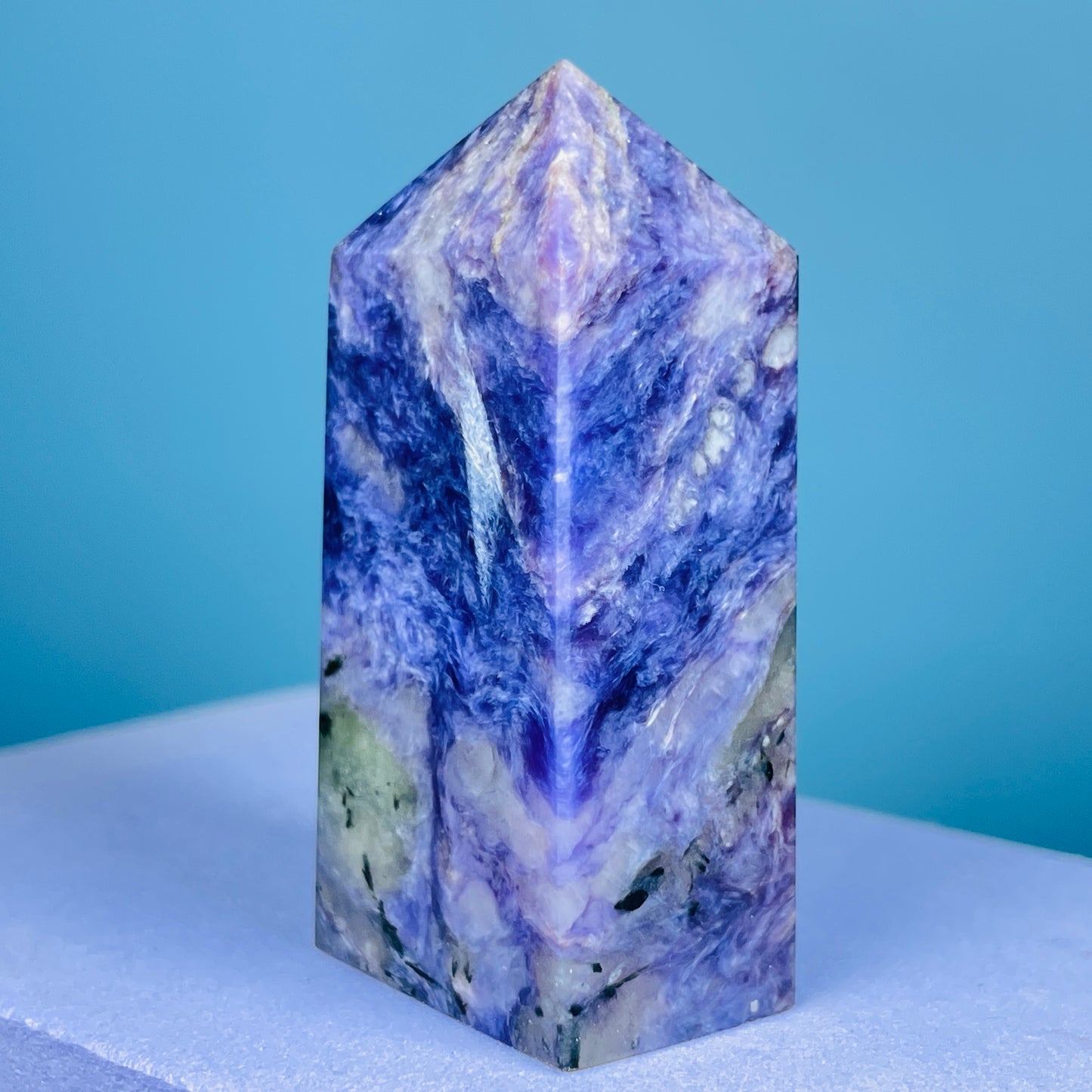Charoite Small Obelisk Tower