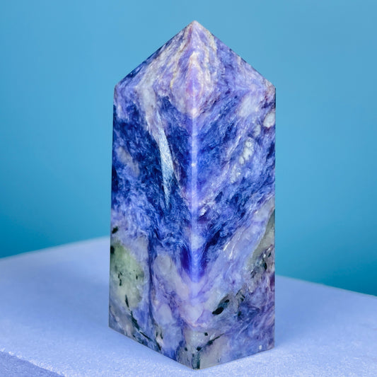 Charoite Small Obelisk Tower