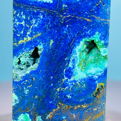 Azurite + Malachite + Chrysocolla Obelisk Medium Tower