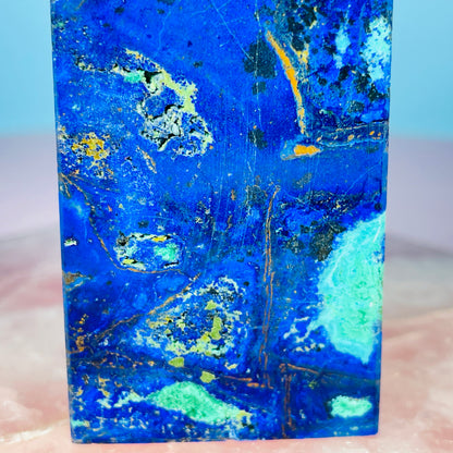 Azurite + Malachite + Chrysocolla Obelisk Medium Tower