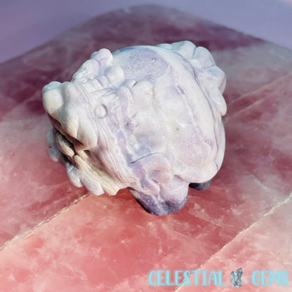Purple Root Fluorite 'Pixiu' Dragon Frog Carving