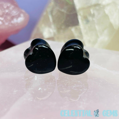 Crystal Stretch Heart Ear-Plug Earring 11mm Gauge