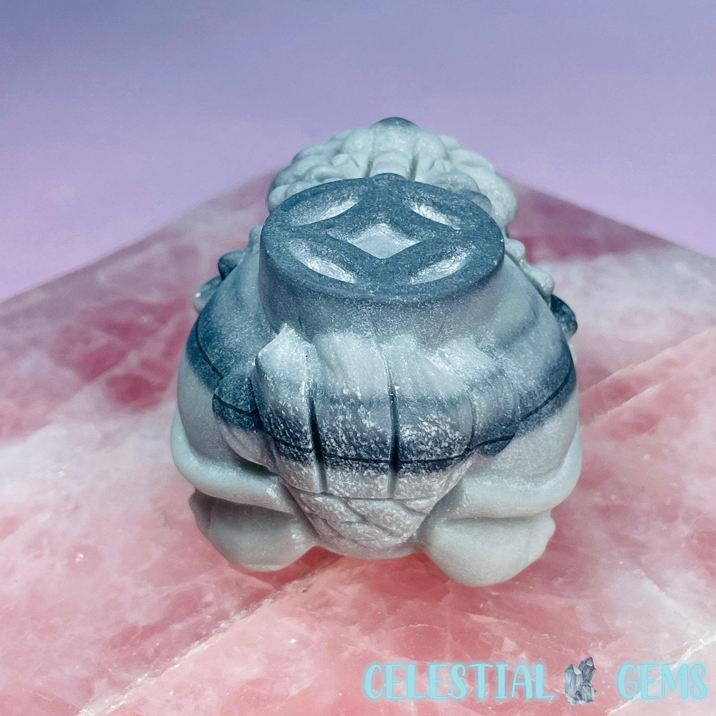 Taiji Stone 'Pixiu' Dragon Frog Carving with Lucky Coin