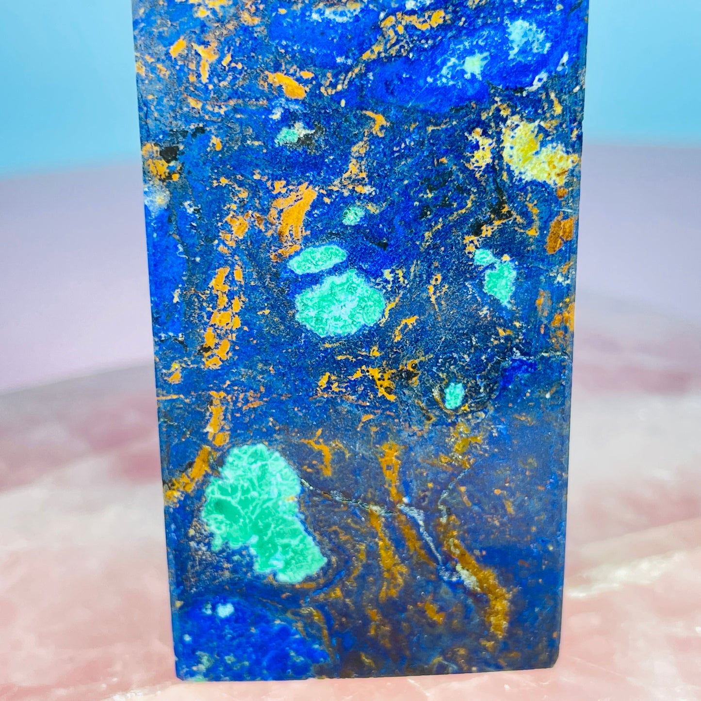 Azurite + Malachite + Chrysocolla Obelisk Medium Tower