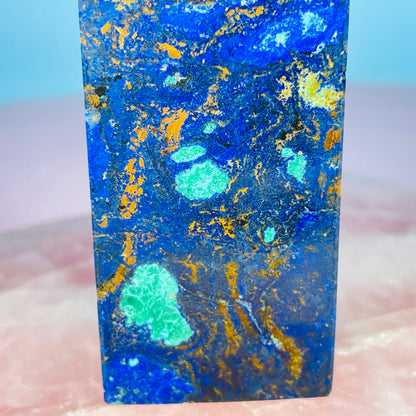 Azurite + Malachite + Chrysocolla Obelisk Medium Tower