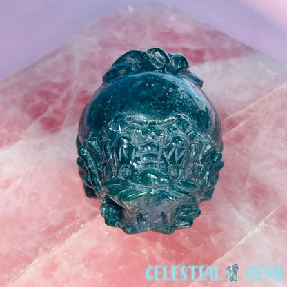 Moss Agate 'Pixiu' Dragon Frog Carving