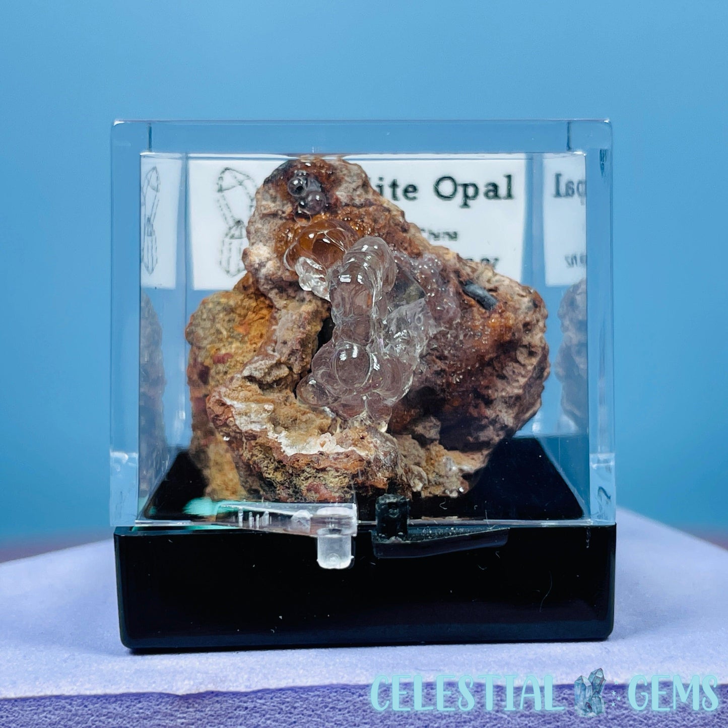 Hyalite Opal on Matrix Mini Specimen (UV)