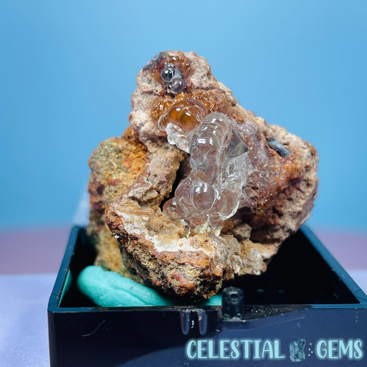 Hyalite Opal on Matrix Mini Specimen (UV)