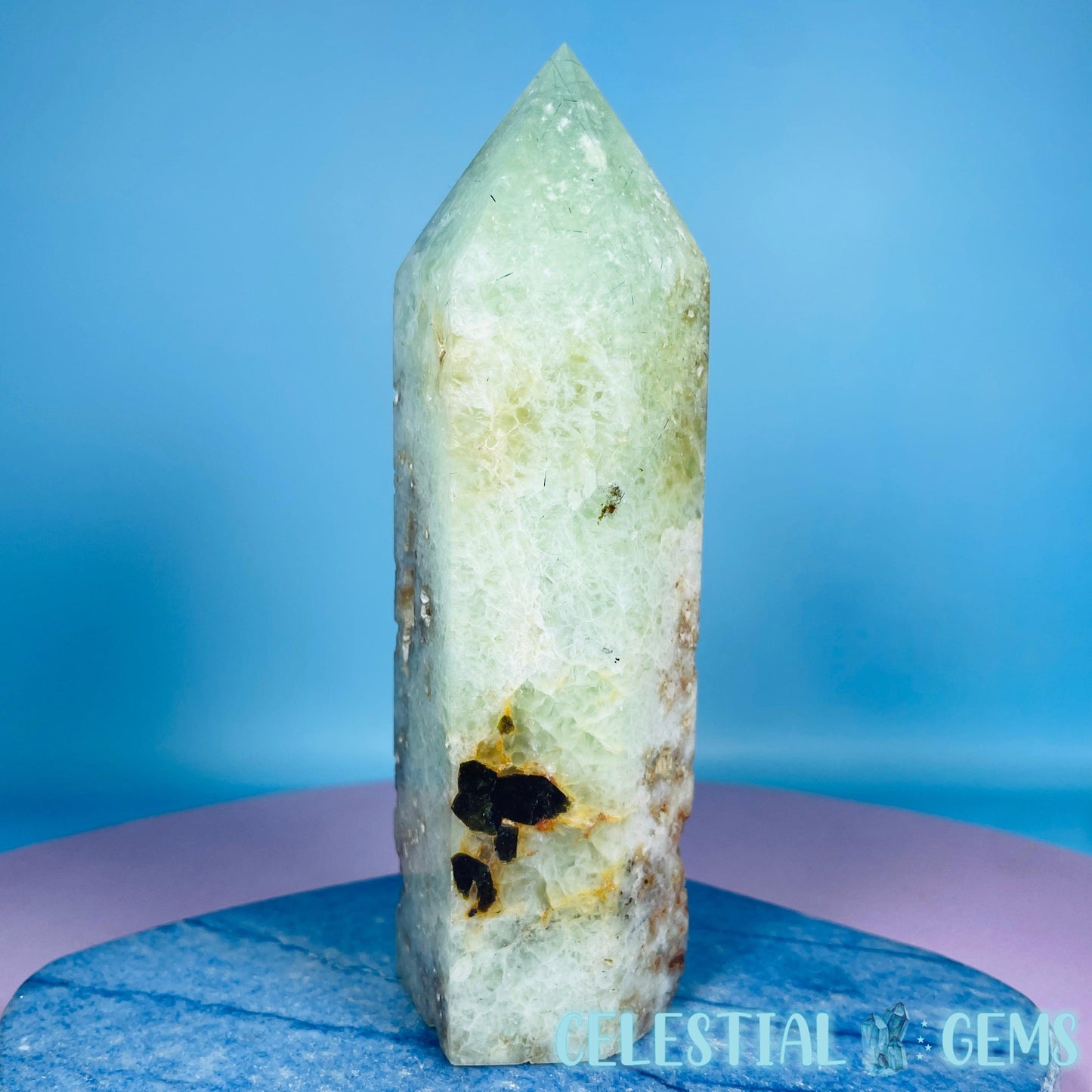 Prehnite with Epidote Large Tower