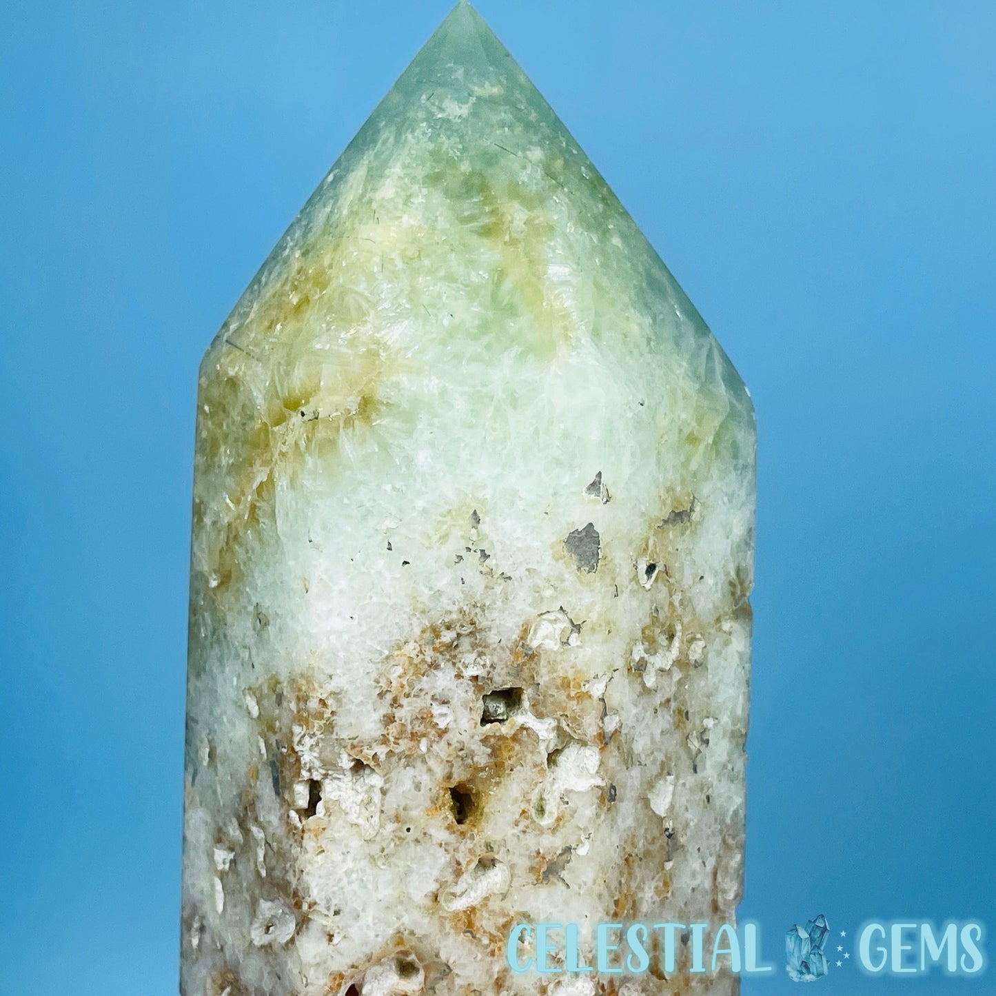 Prehnite with Epidote Large Tower