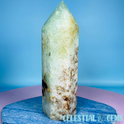 Prehnite with Epidote Large Tower