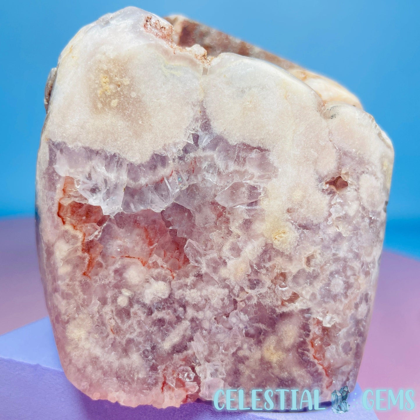 Double-Sided Druzy Pink Amethyst Medium Chunky Freeform