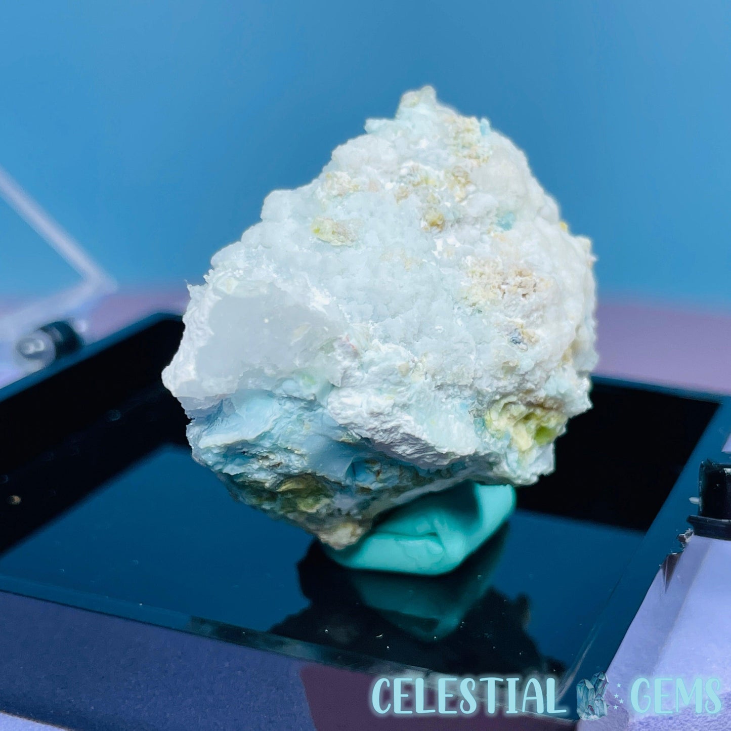 Gypsum + UV Phosphorescent Aragonite Small Specimen in Box (Video)