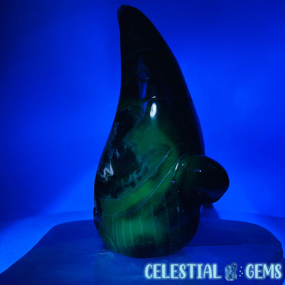 Volcanic UV Agate Gonk Gnome Medium Carving