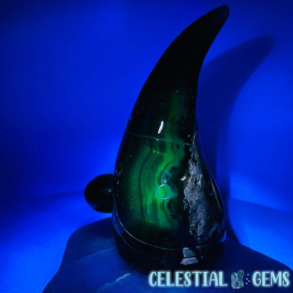 Volcanic UV Agate Gonk Gnome Medium Carving