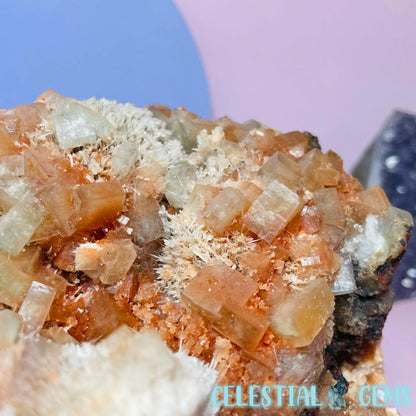 RARE Green Cubic Apophyllite + Stilbite + Scolecite Large Cluster Specimen