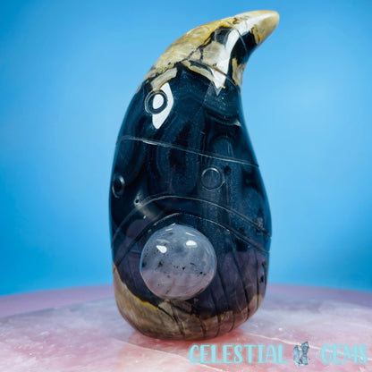 Volcanic UV Agate Gonk Gnome Medium Carving