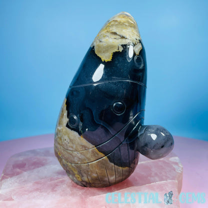 Volcanic UV Agate Gonk Gnome Medium Carving