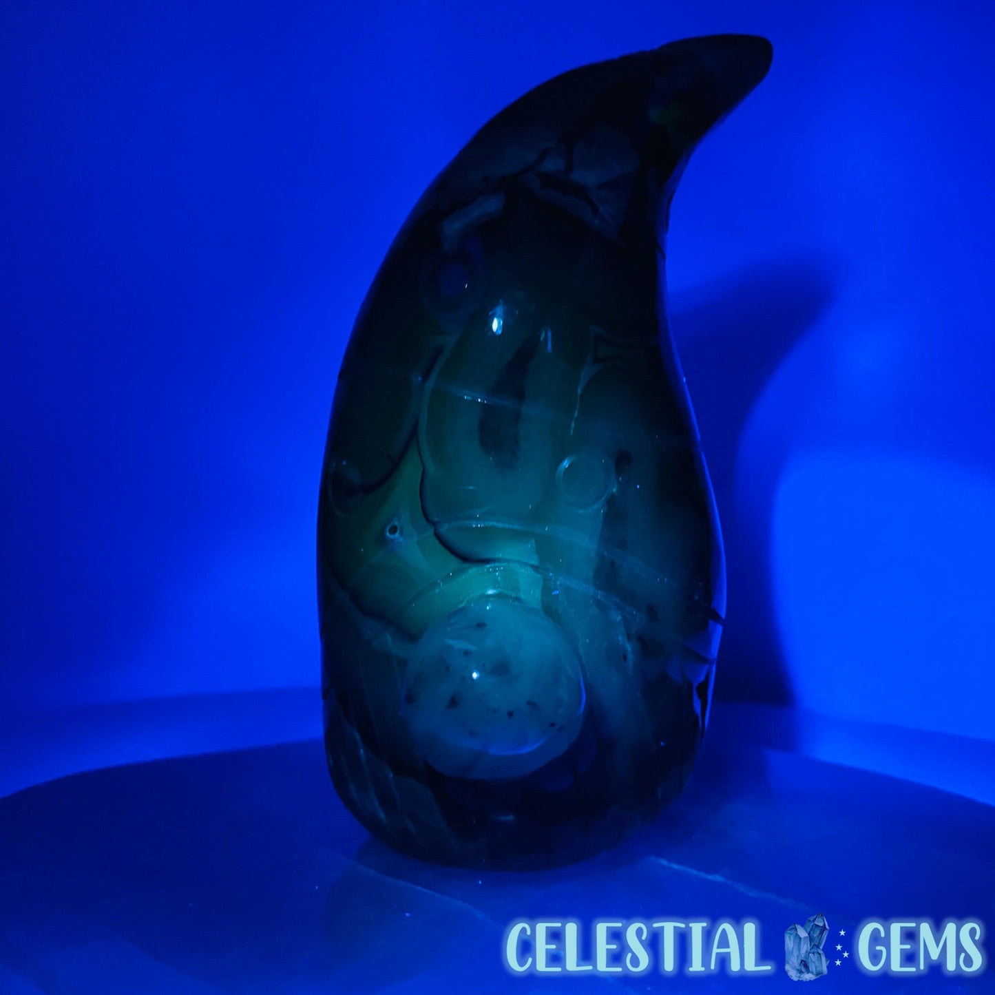 Volcanic UV Agate Gonk Gnome Medium Carving