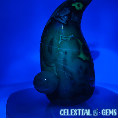 Volcanic UV Agate Gonk Gnome Medium Carving