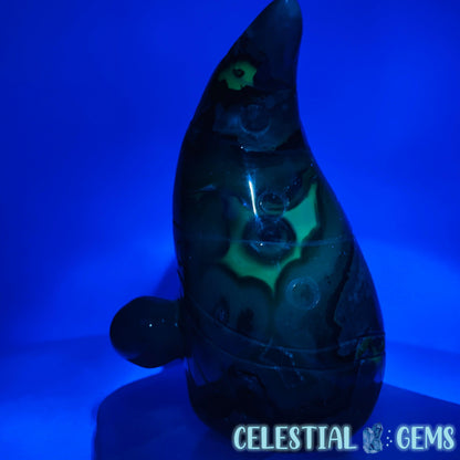 Volcanic UV Agate Gonk Gnome Medium Carving