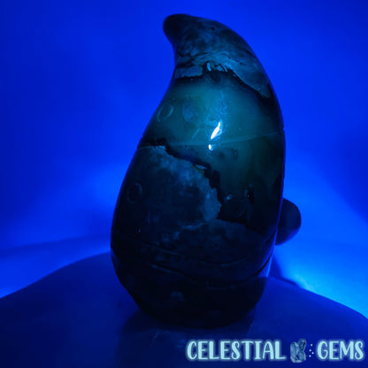 Volcanic UV Agate Gonk Gnome Medium Carving