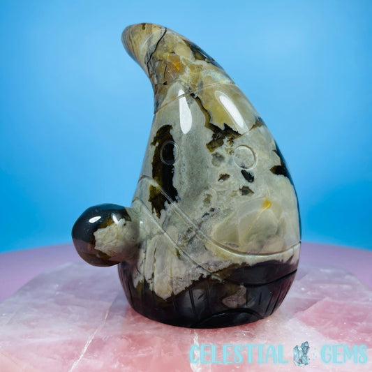 Volcanic UV Agate Gonk Gnome Medium Carving