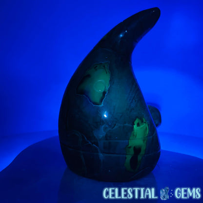 Volcanic UV Agate Gonk Gnome Medium Carving