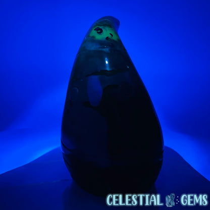 Volcanic UV Agate Gonk Gnome Medium Carving